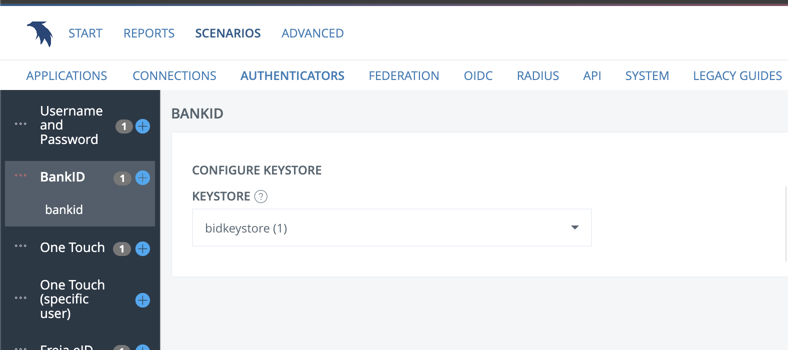 User store: Keystore