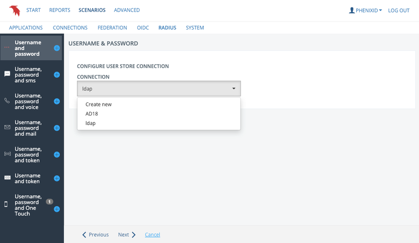 User store selection