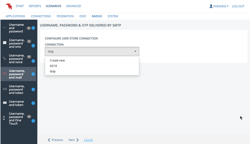 User store selection