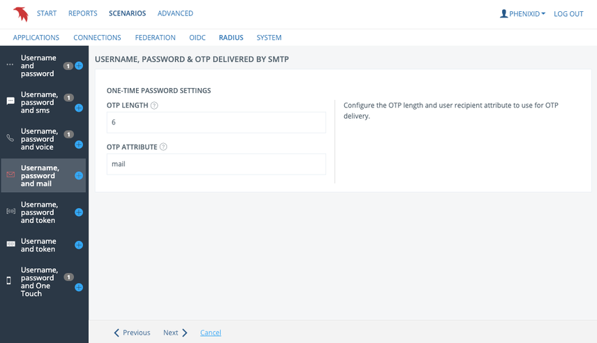Configure one-time password settings