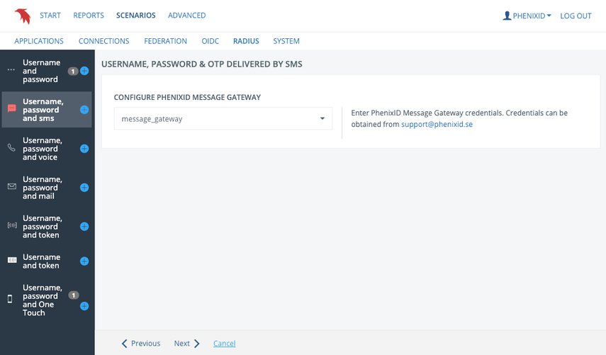 Configure PhenixID Message Gateway