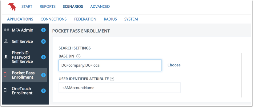 Search settings