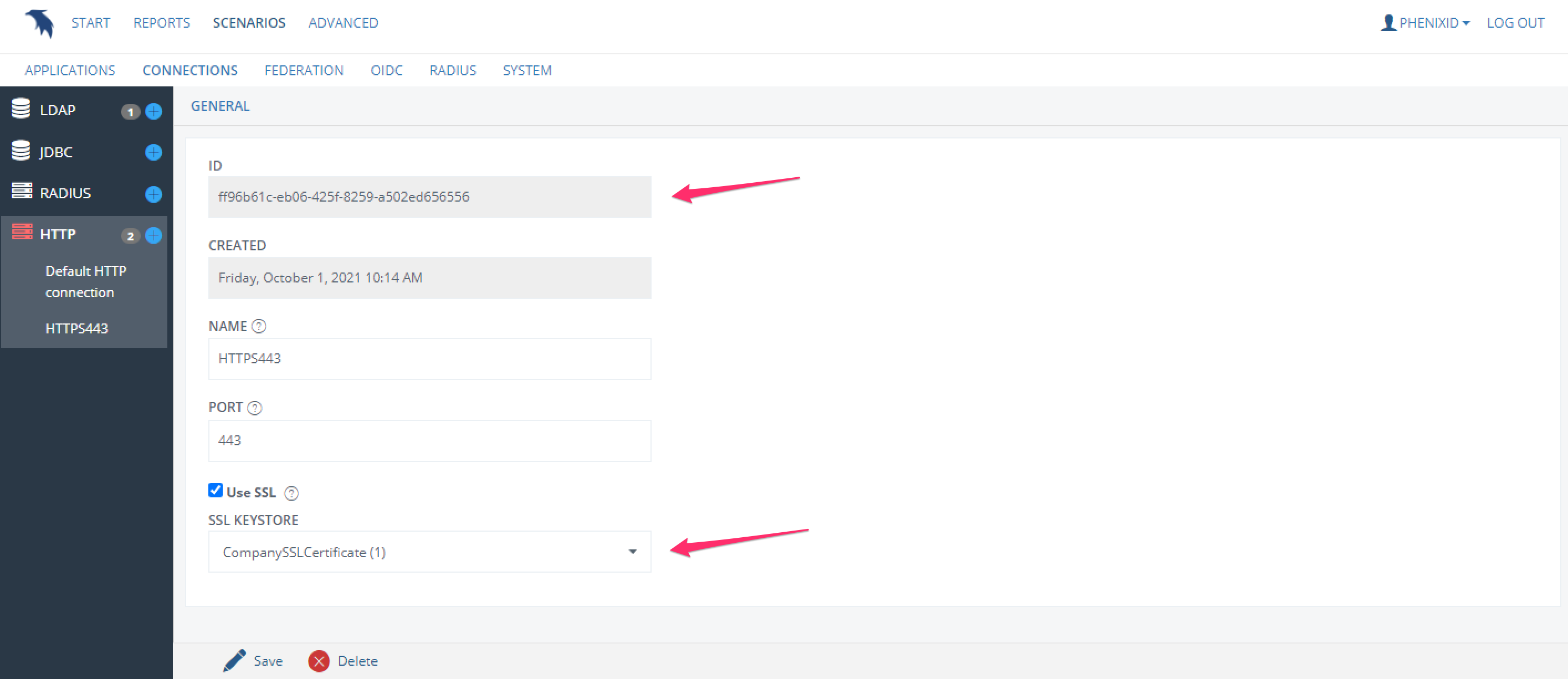 Use custom TLS (SSL) certificate for HTTPS | PhenixID PAS 5.1.6