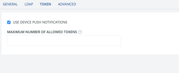 Token settings
