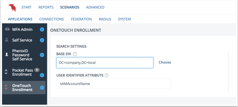 Search settings