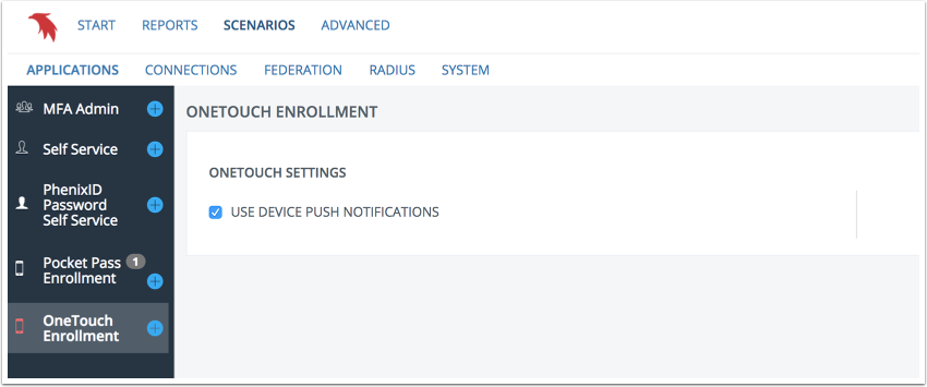 Push notification settings