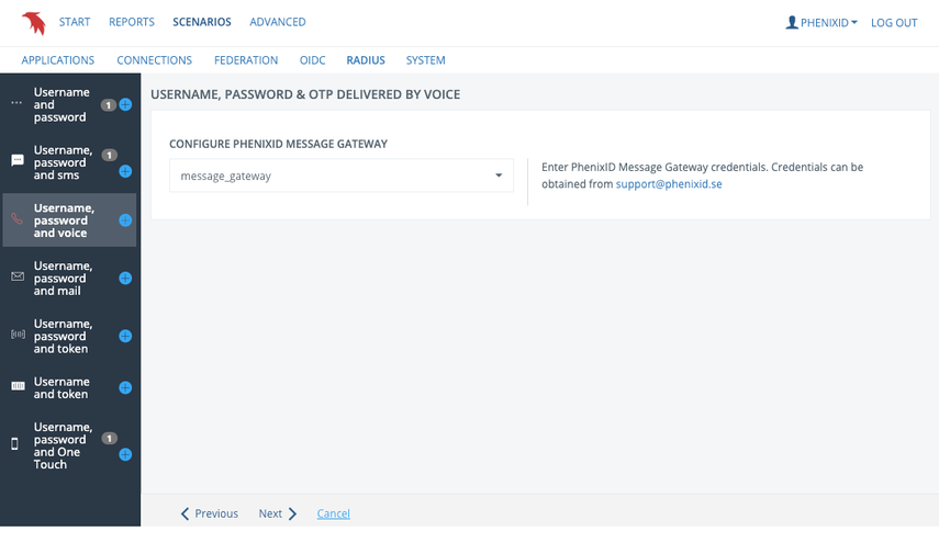 Configure PhenixID Message Gateway