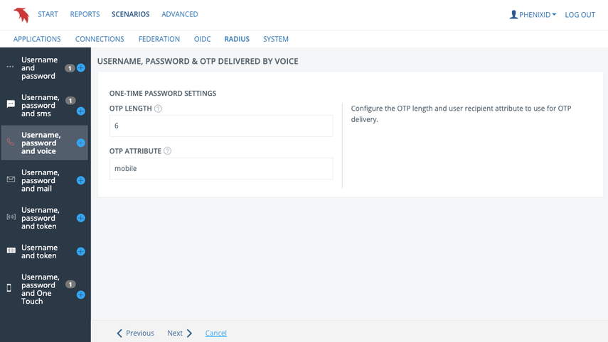Configure one-time password settings