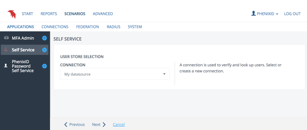 User store selection
