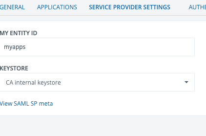 Service provider settings