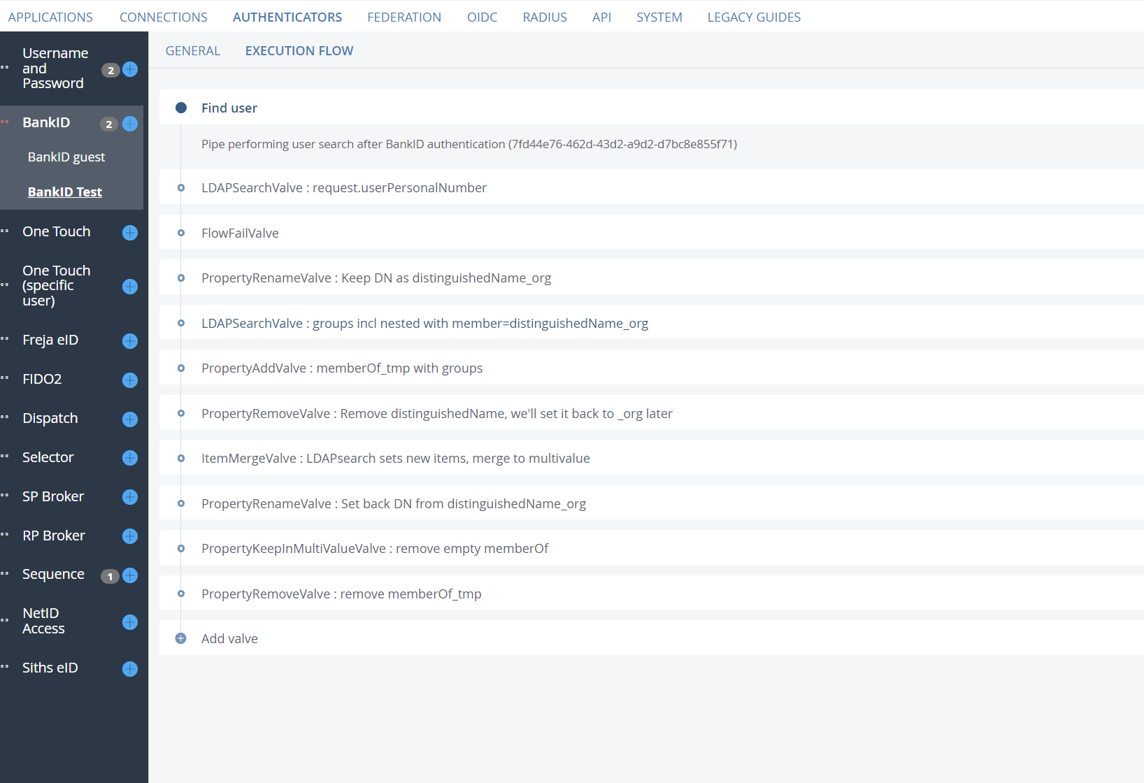 execution flow Configuration